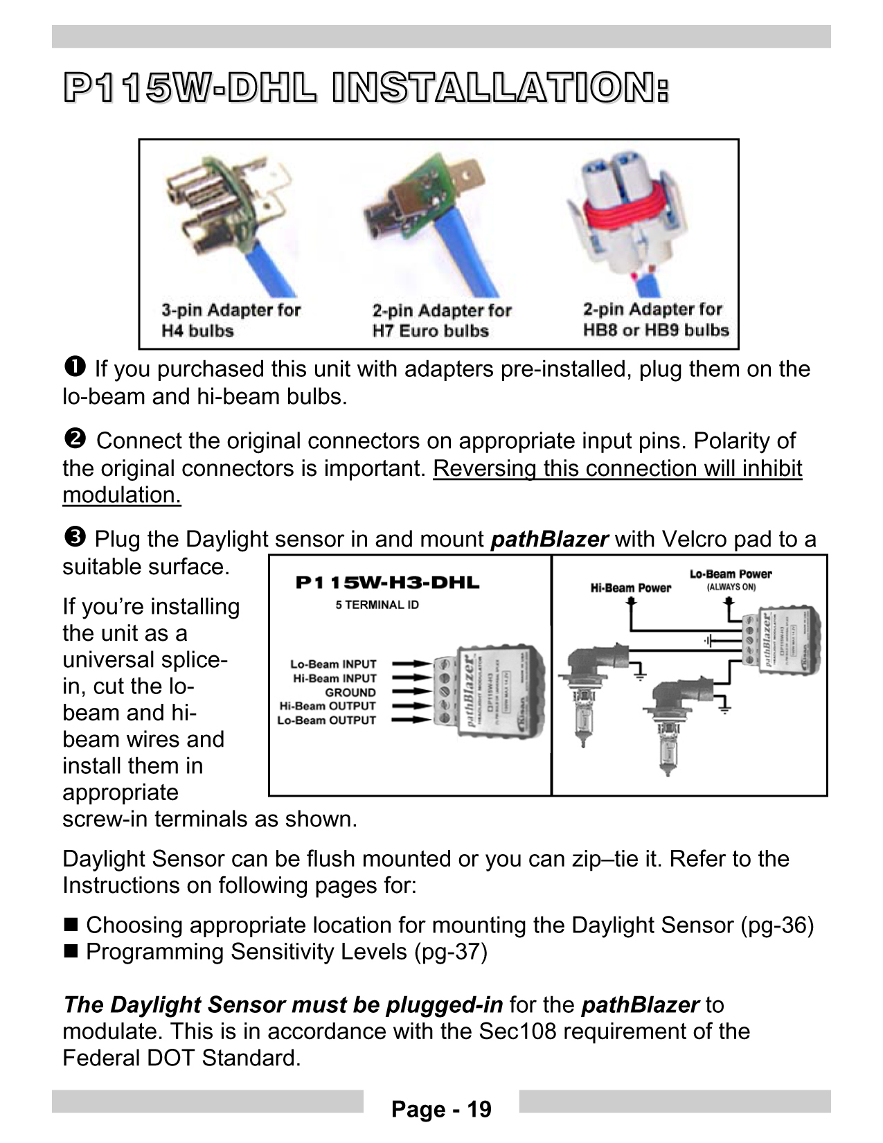 P115W-DHL-Install